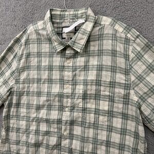 American Eagle Shirt Mens Extra Large Green Plaid Super Soft Button Up Pocket
